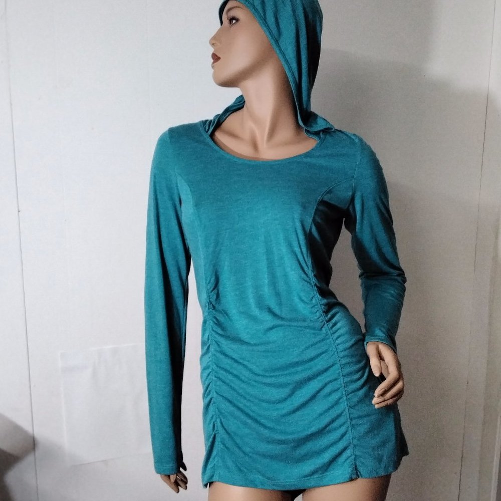 Marika Tek Dri-Wik Performance Wear Size M Long sleeve Teal Lightweight 001
